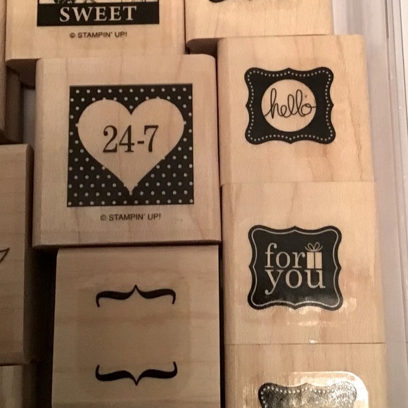 Bundle of 13 Rubber stamps. Some Stampin’ Up! - Picture 3 of 6